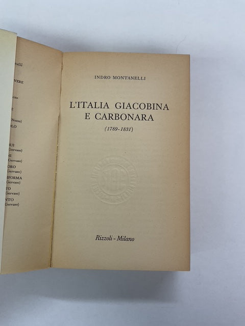 L’Italia Giacobina e Carbonara