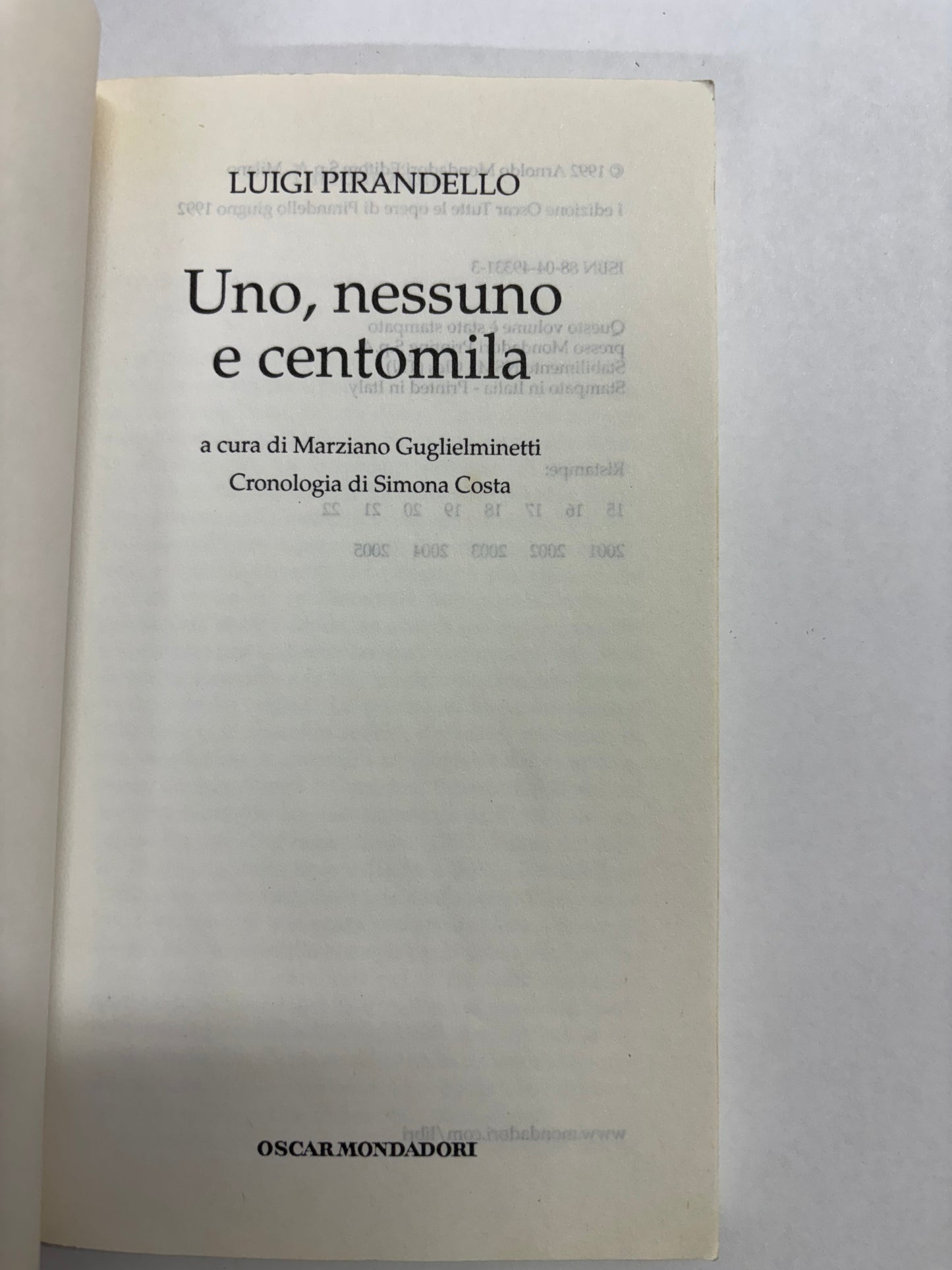 Uno, Nessuno e centomila